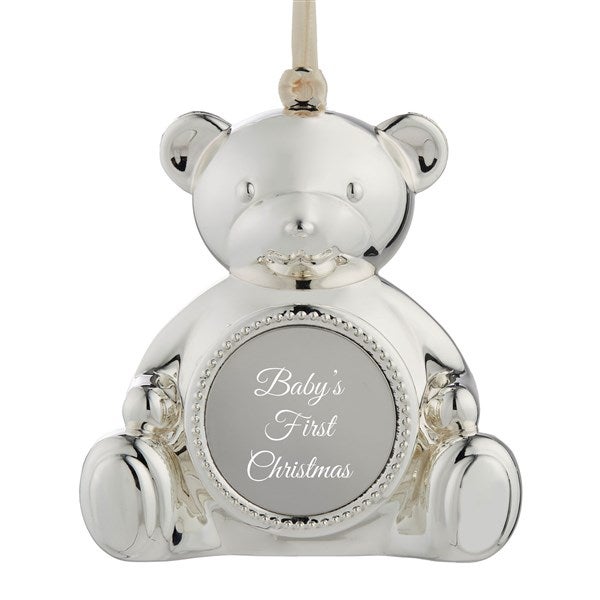 Engraved Teddy Bear Locket Ornament   - 51144