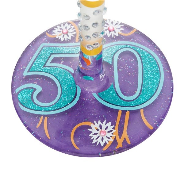 Personalised 50th Birthday Wine Glass Gift By AFewHomeTruths - View #6