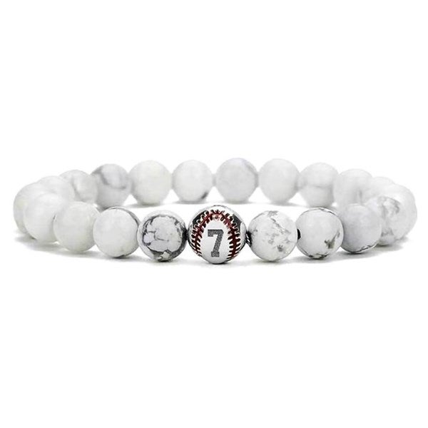 Stainless Steel Personalized Baseball Bead Bracelet  - 51200D