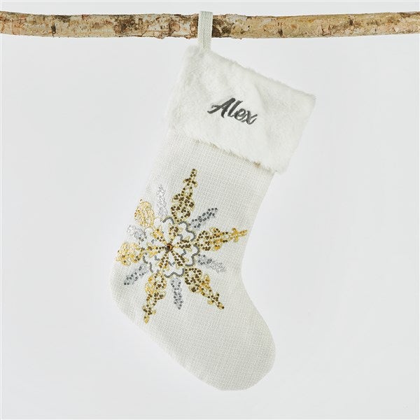 thumbnail image 2 of NCAA Nebraska Cornhuskers Embroidered Snowflake Holiday Stocking 2 of 11