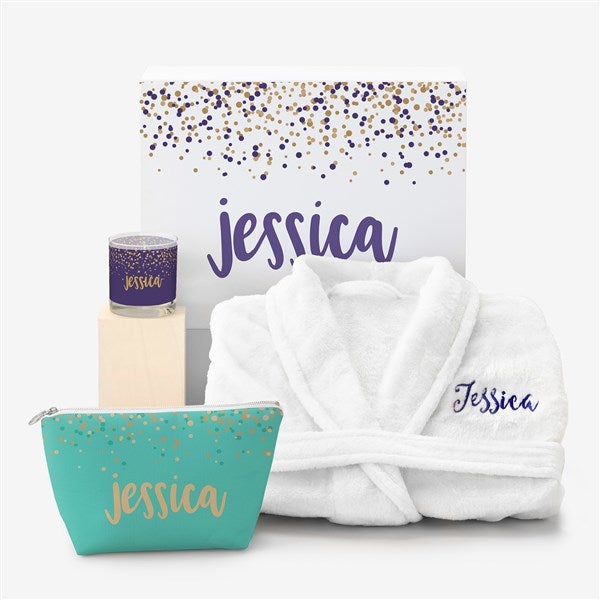 Personalized Robe Gift Set For Her - Sparkling Name - 51990