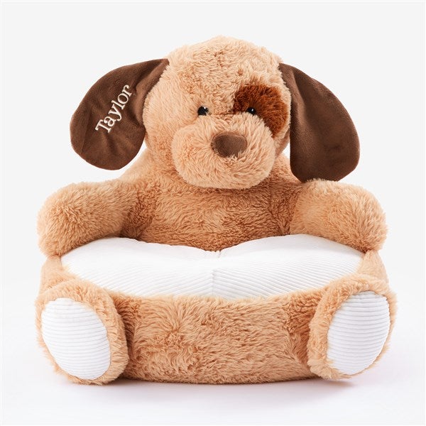 Embroidered Kids Plush Puppy Chair - 51998