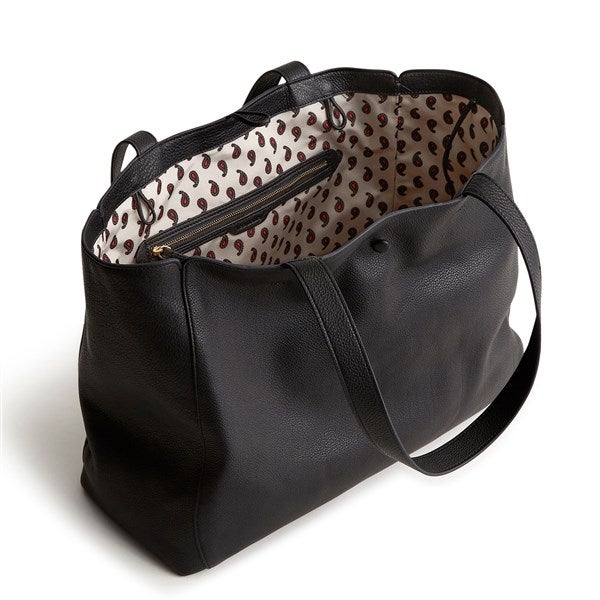 Vera Bradley Leather Hathaway Tote in Moonless Night