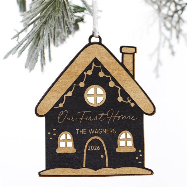 Engraved Wood Holiday Home Ornament by Jessie James Decker - 52252