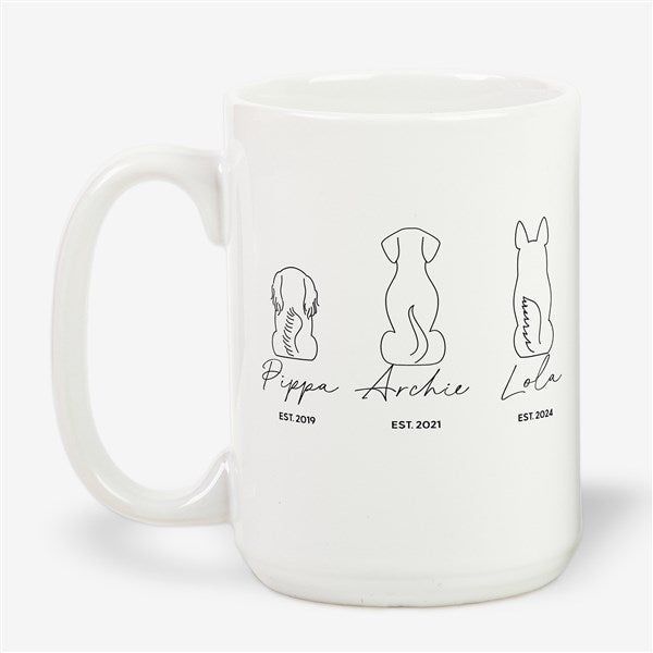 Pet Outlines Personalized Coffee Mug - 52862