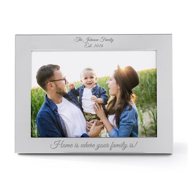 Engraved Silver Flat 5x7 Picture Frame     - 53037