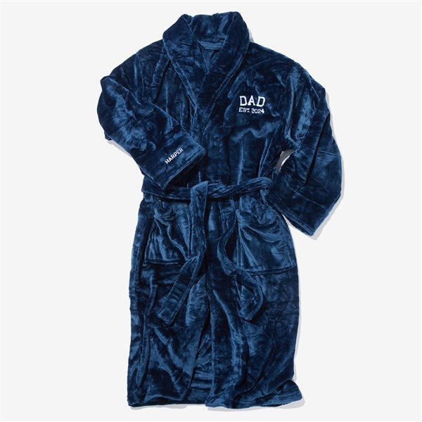 Dad Personalized Embroidered Fleece Robes - 53281