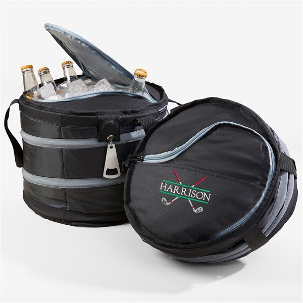 Crossed Golf Clubs Personalized Collapsible Party Cooler  - 53311