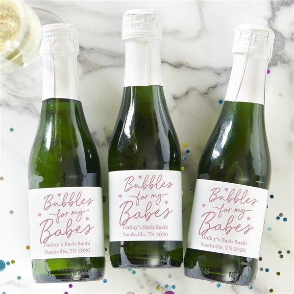 Kittenish Bubbles For My Babes Personalized Bottle Labels - 53419