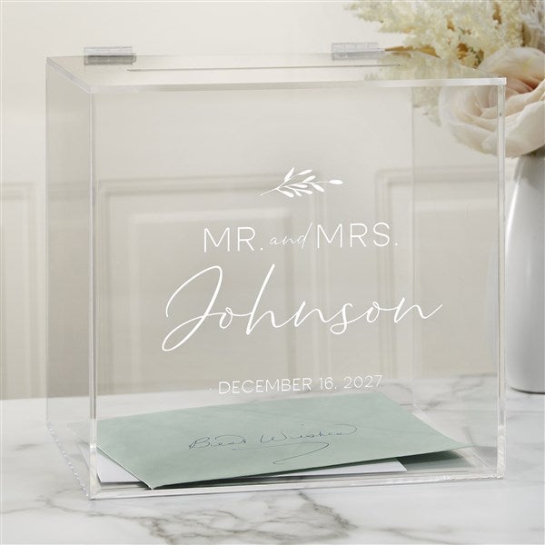 Engraved Natural Love Acrylic Card Box by Jessie James Decker - 53439
