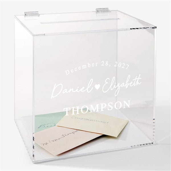 Engraved Simply Us Acrylic Card Box by Jessie James Decker - 53441