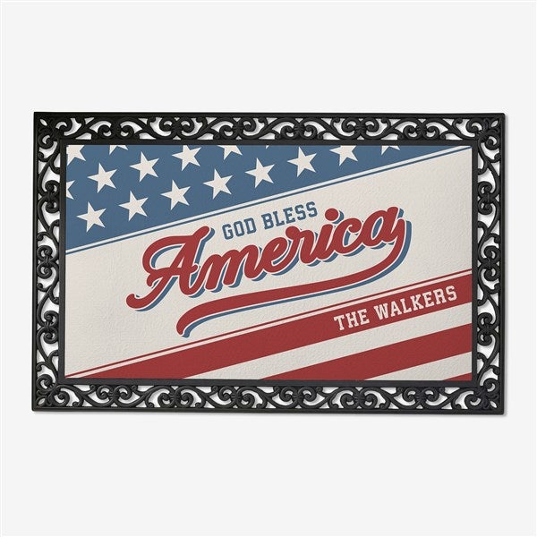 Red, White & Welcome Personalized Doormats - 54050