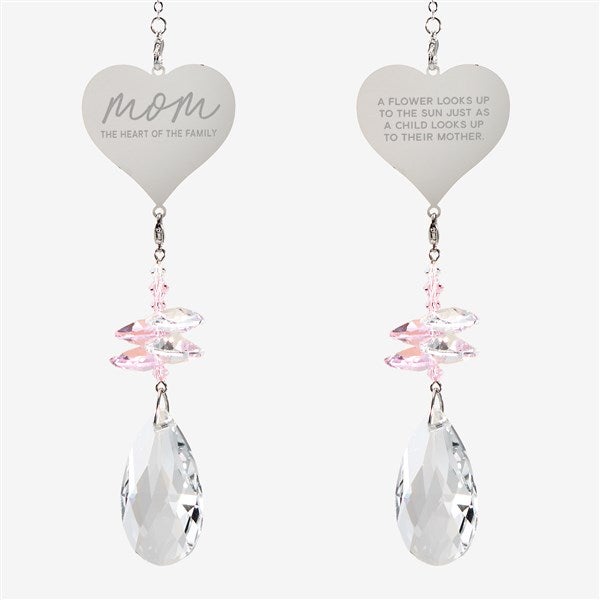 Heart Of The Family Personalized Heart Suncatcher  - 54136