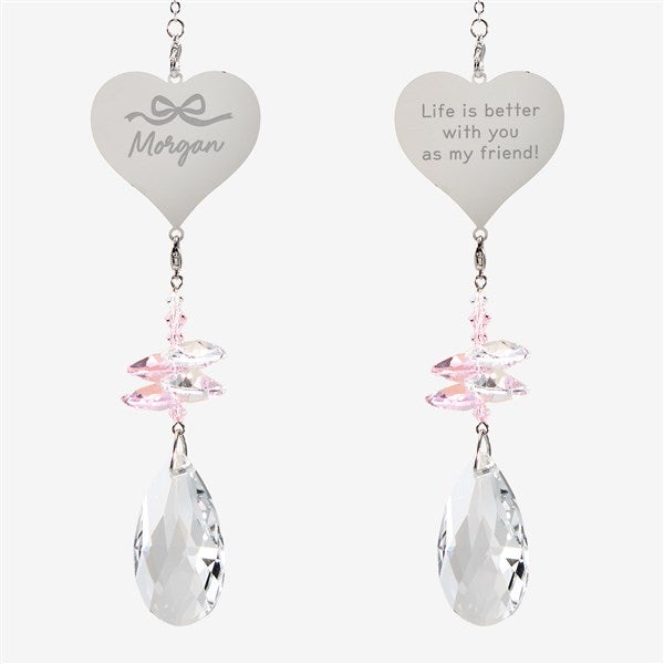Darling Bow Personalized Heart Suncatcher  - 54137