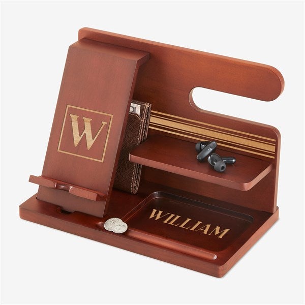 Pattern Personalized Wood Docking Station - 54139
