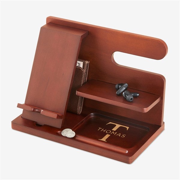 Initially Stated Personalized Wood Docking Station - 54140
