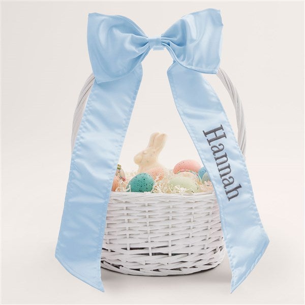 Easter Basket with Embroidered Bow - 54301