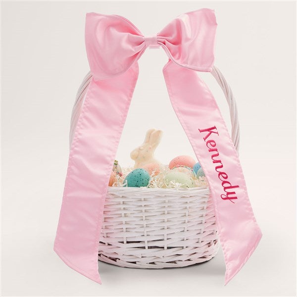 Easter Basket with Embroidered Bow - 54301