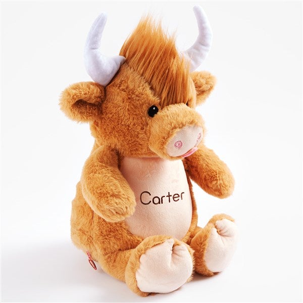 Plush Pal Embroidered Personalized Highland Cow - 54518