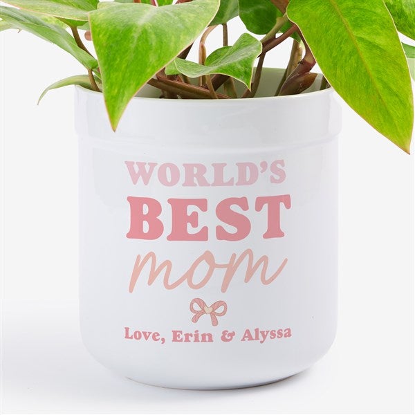 Personalized World's Best Mom Flower Pot by Jessie James Decker - 54582
