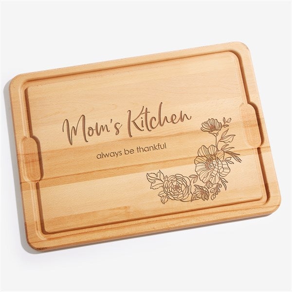Floral Engraved Hardwood Cutting Board      - 54607