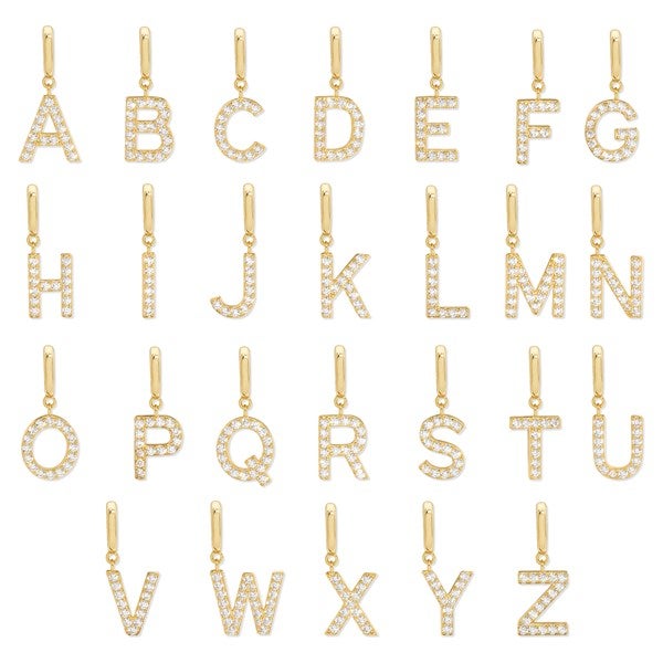 Custom Personalized Gold Initial Charm Necklace - 54678D