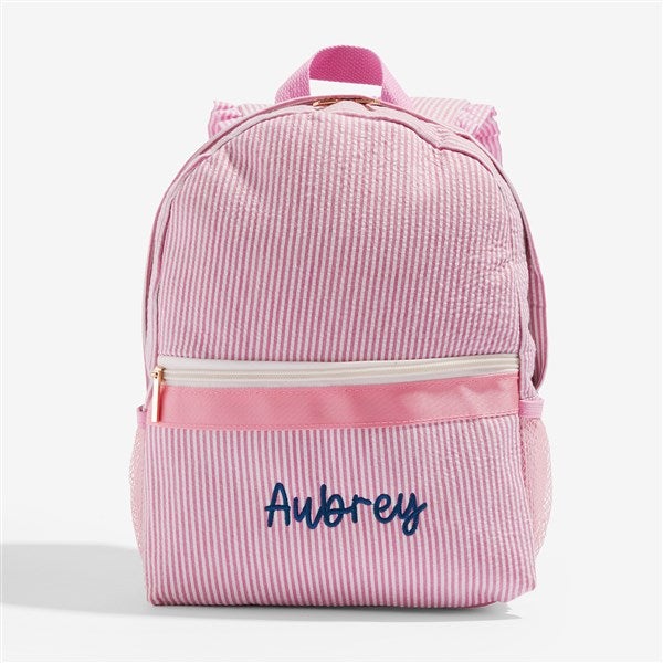 Seerrsucker Embroidered Toddler Backpack - 54895
