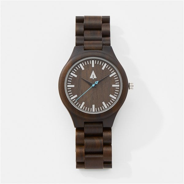 Engraved Treehut Theo Ebony Wood Watch   - 54901