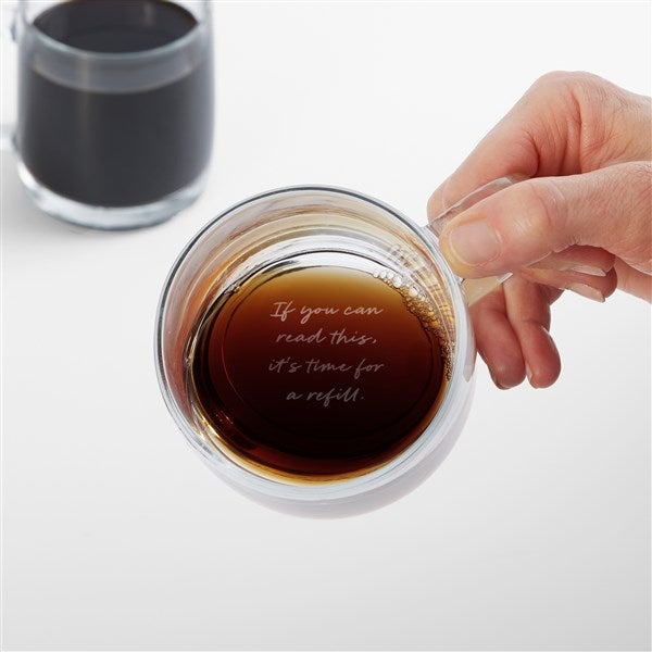 Write Your Own Secret Message Engraved 12.5oz Glass Wide Mug - 54940