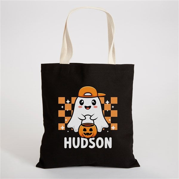 Boo Crew Ghost Personalized Black Treat Bag - 55080