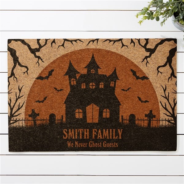 Haunted House Personalized 18x27 Synthetic Coir Doormat  - 55081