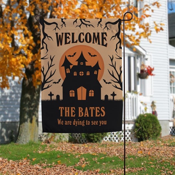 Haunted House Personalized Garden Flag  - 55082