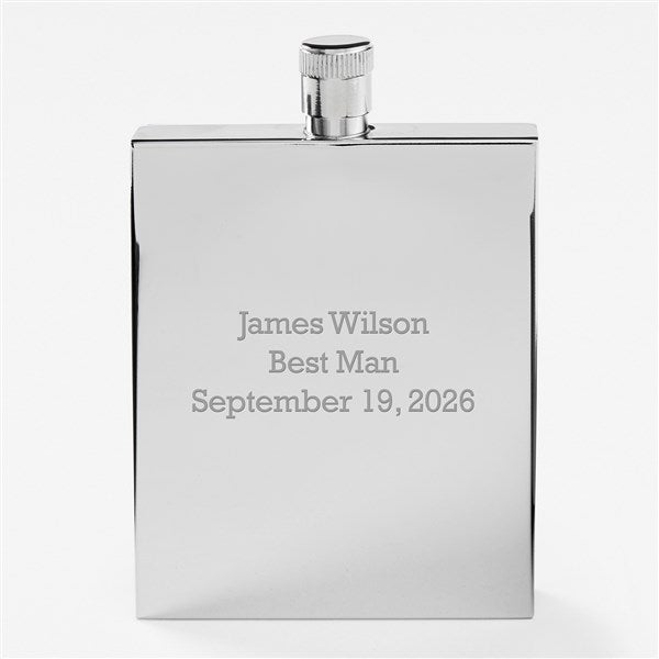Engraved Thin Rectangle Flask - 55281