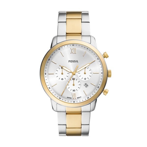 Engraved Fossil Neutra Chronographic Two-Tone Stainless Steel Watch - 55456