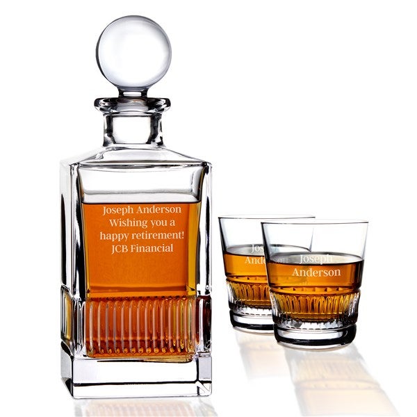 Etched Marquis Waterford Memories Decanter & DOF 3pc Set  - 55472