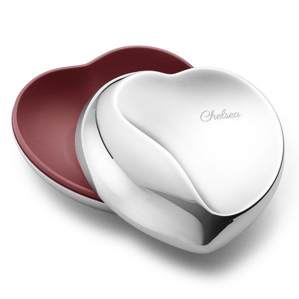 Engraved Georg Jensen Heart Keepsake Box   - 55515
