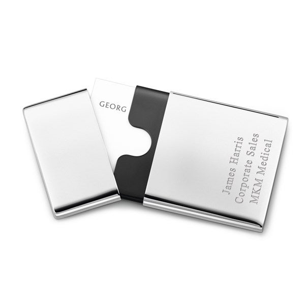 Engraved Georg Jensen Steel Business Card Holder - 55516