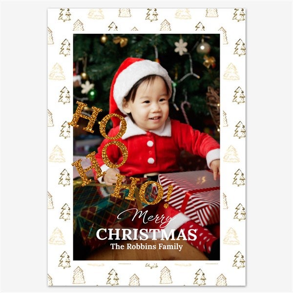 Christmas Delight Holiday Personalized Photo Card  - 55539D