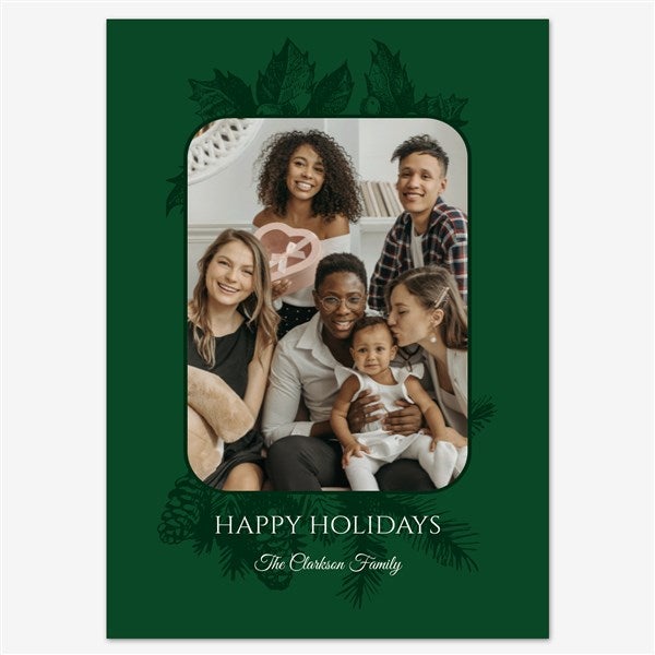 Evergreen Embraces Holiday Personalized Photo Card  - 55540D