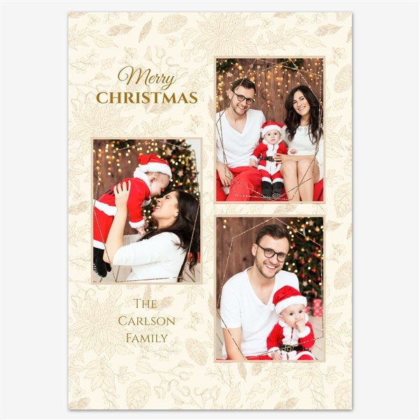 Joyful Moments Holiday Personalized Photo Card - 55554D