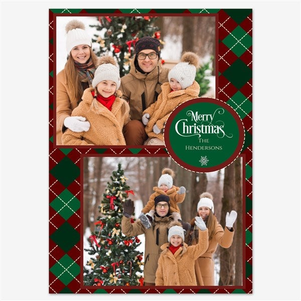 Holiday Hugs Holiday Personalized Photo Card - 55556D