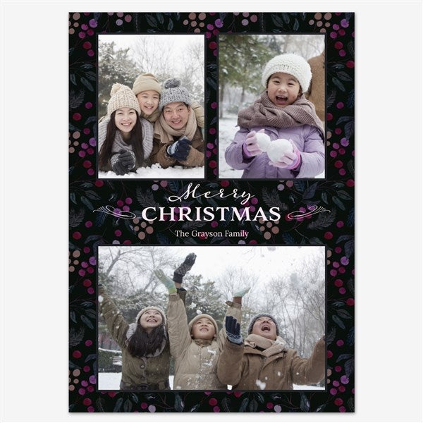 Joyful Gathering Holiday Personalized Photo Card - 55559D