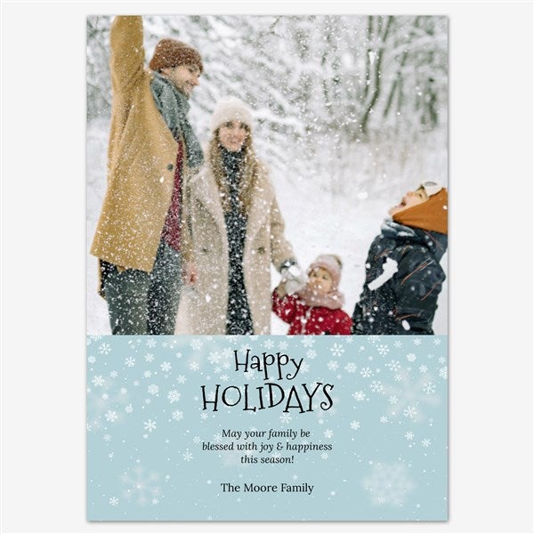 Celebration Smiles Holiday Personalized Photo Card - 55561D