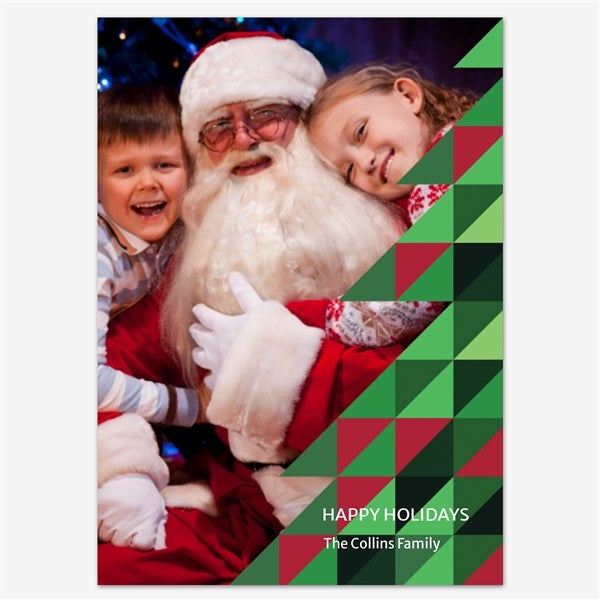 Twinkling Traditions Holiday Personalized Photo Card - 55562D