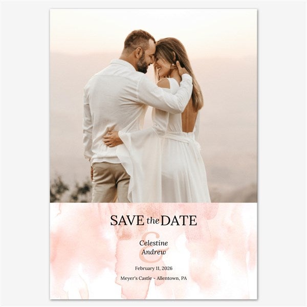 Romantic Bliss Save the Date Personalized Card - 55668D