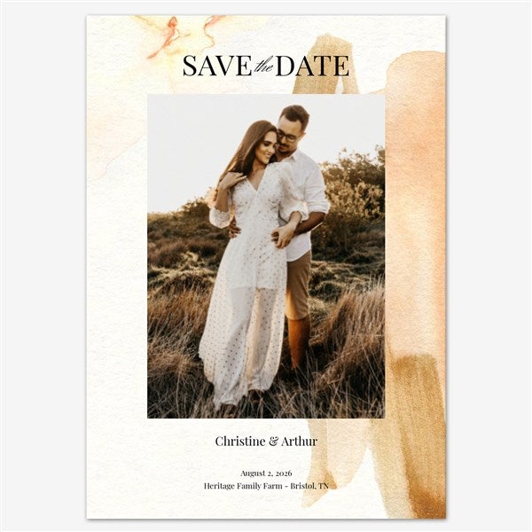 Gilded Romance Save the Date Personalized Card - 55669D