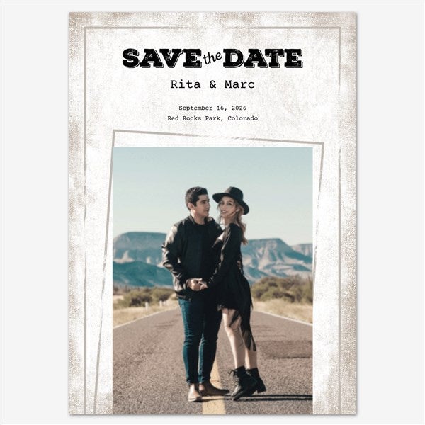 Weathered Chic Save the Date Personalized Card - 55670D