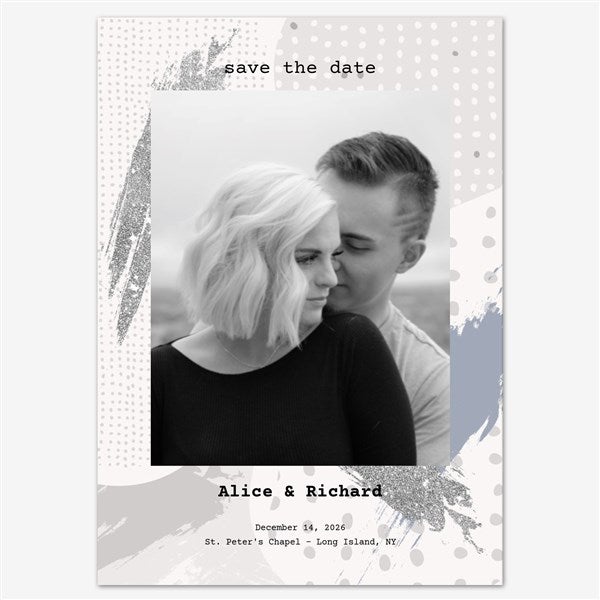 Dotted Dreams Save the Date Personalized Card - 55682D