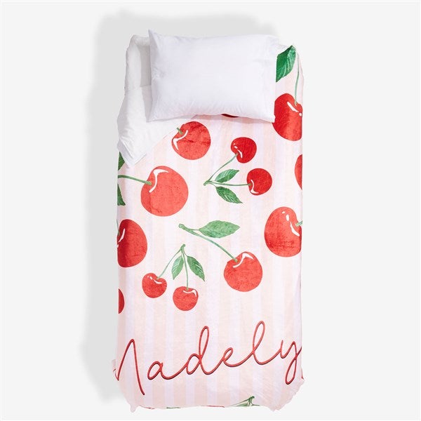 Fruit Pop Name Personalized Twin Fleece Blanket  - 55790