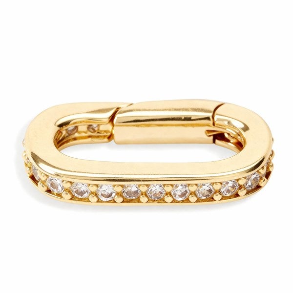 Pave Jeweled Charm Clasp in Gold    - 55858
